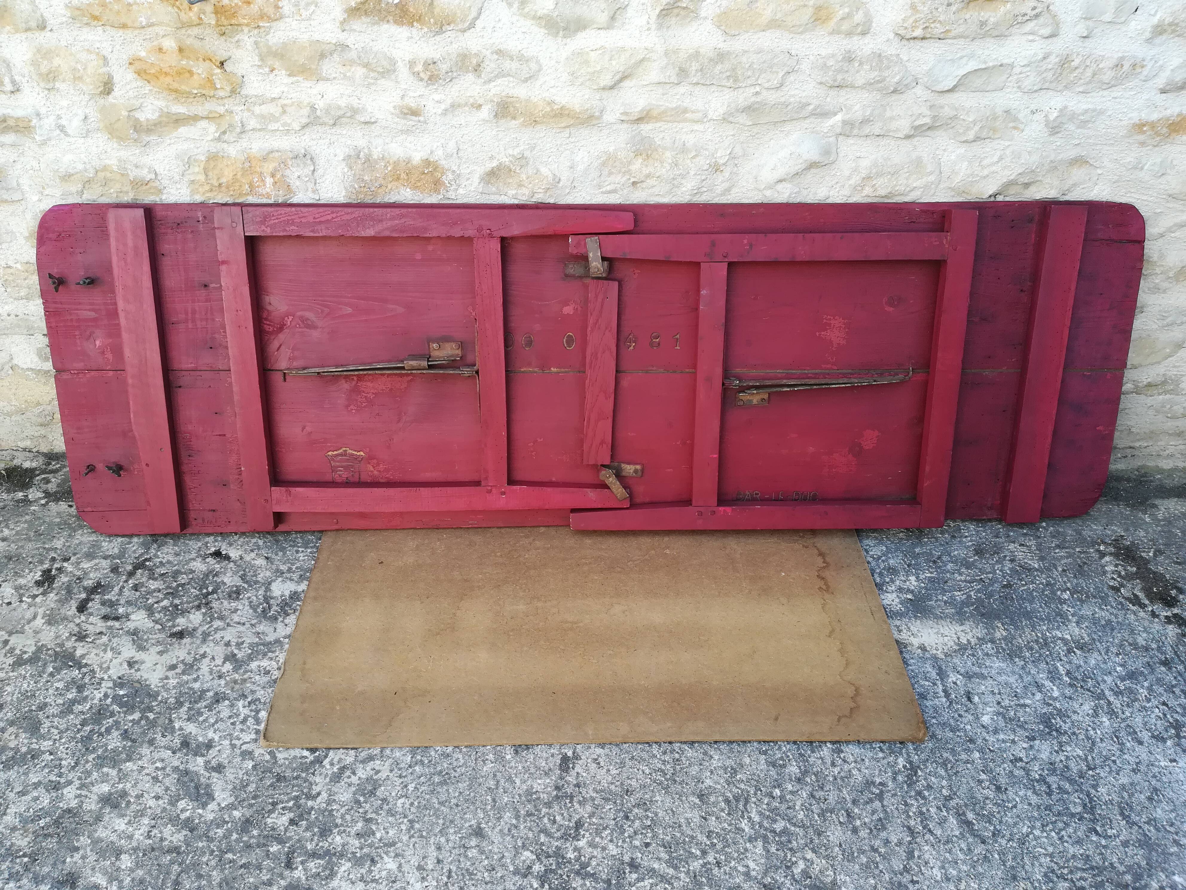 Folding brewery table