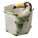 Cache pot vintage en barbotine à décor de Toucan