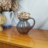 Stoneware Pitcher or Carafe in the Shape of a Pumpkin, Art Deco Period 1930s