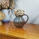 Stoneware Pitcher or Carafe in the Shape of a Pumpkin, Art Deco Period 1930s