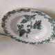 Plate by A. Lebacqz & M. Bouchart, green floral decoration, Richelieu model