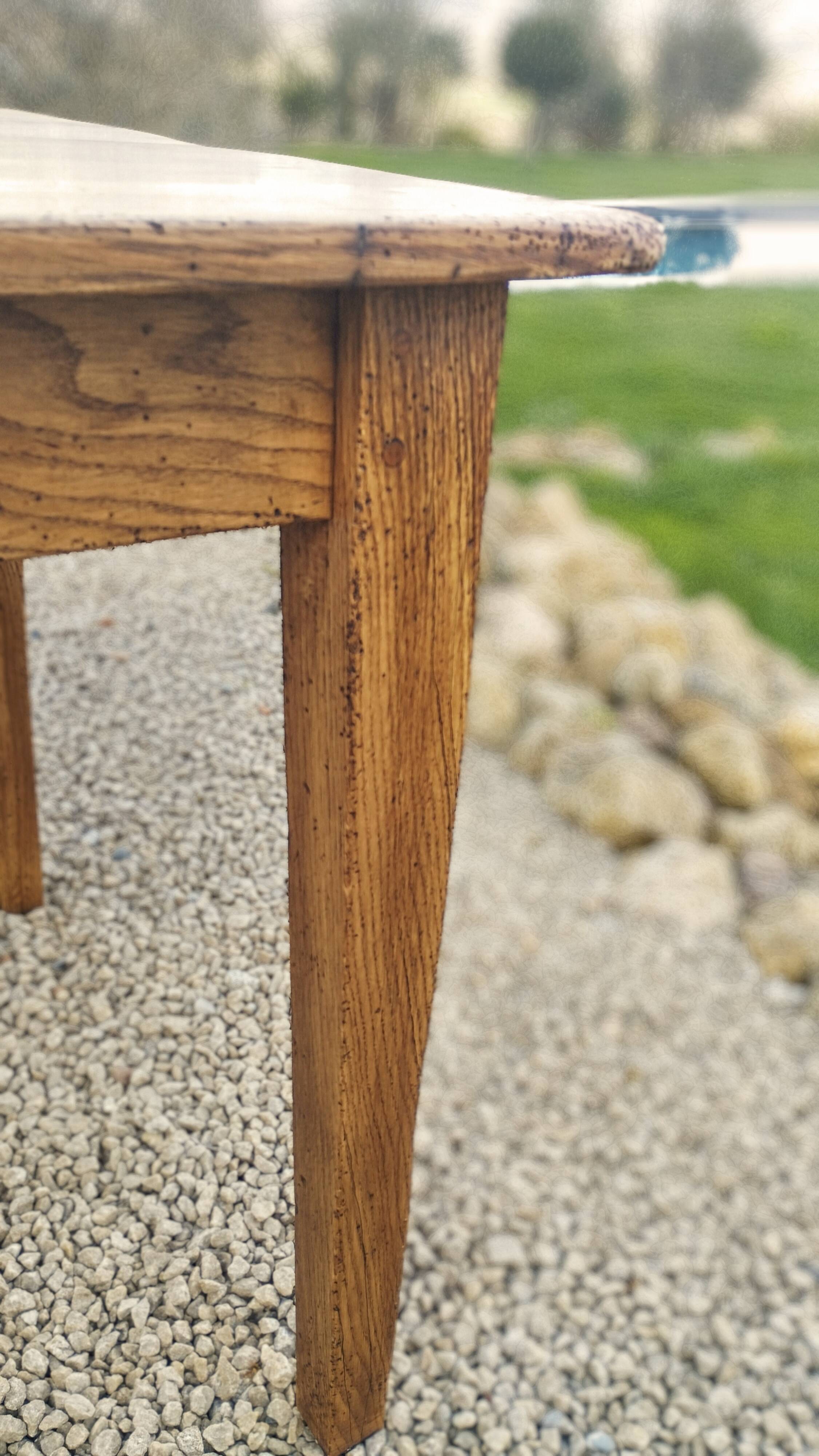 Table ferme chêne massif 80x185