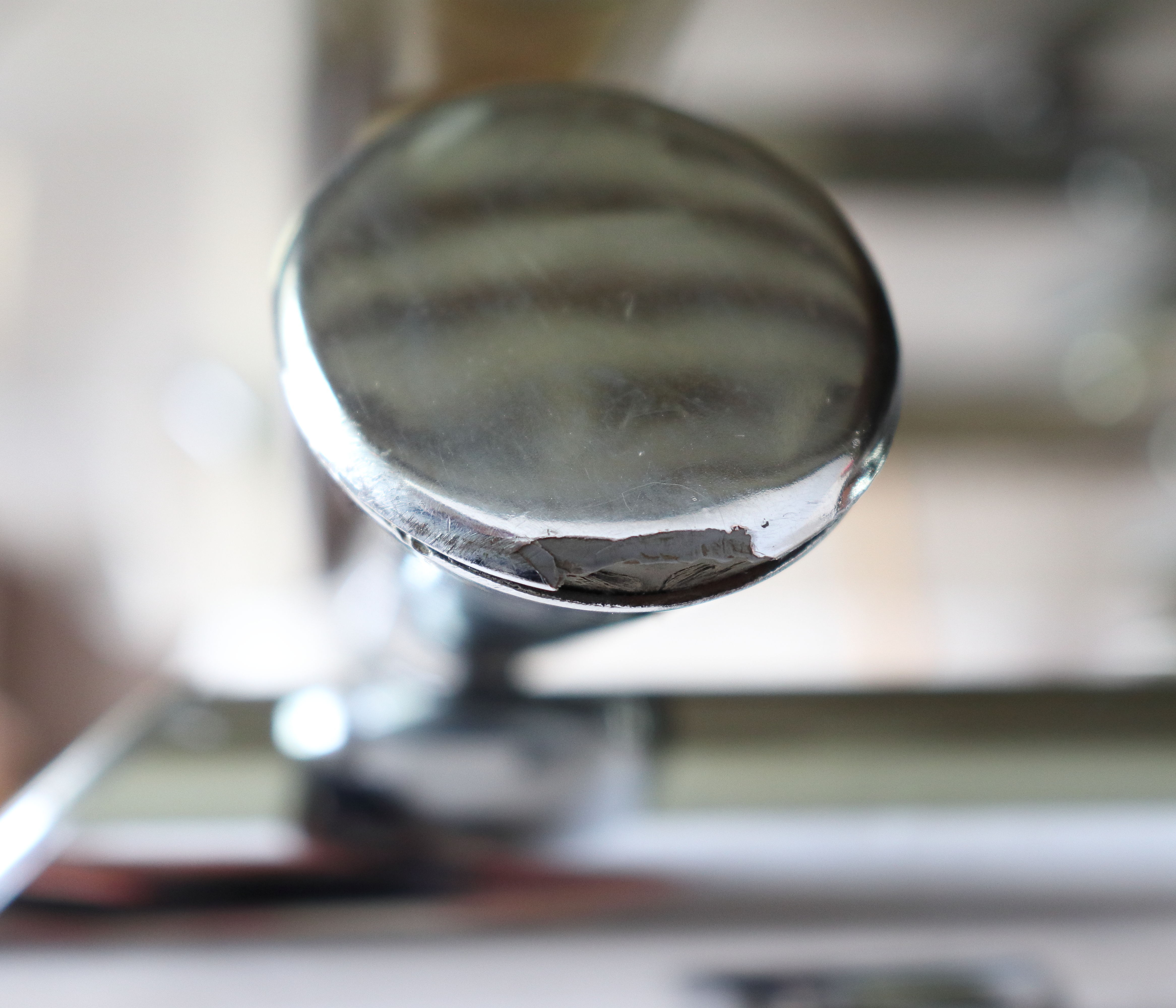 Coffee table in smoked glass and chrome tubular metal, 70s