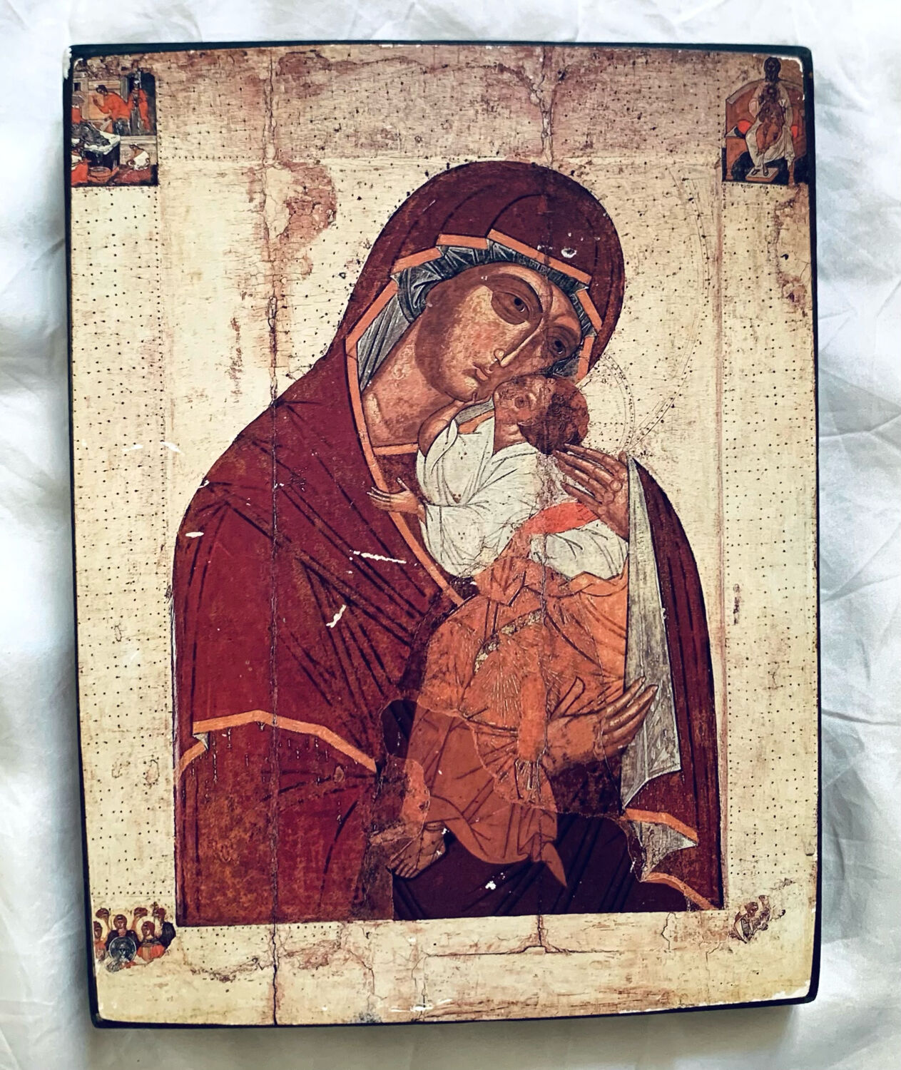 Orthodox religious icon virgin of tenderness
