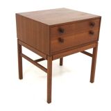 "Casino" teak bedside table, Engström & Myrstran, Sweden, 1960