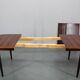 1960s Danish extendable palisander dining table, 4 leaves, restored