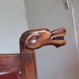 Dagobert curule armchair with chimera heads 19th century