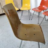 6 chaises pagholz vintage années 70