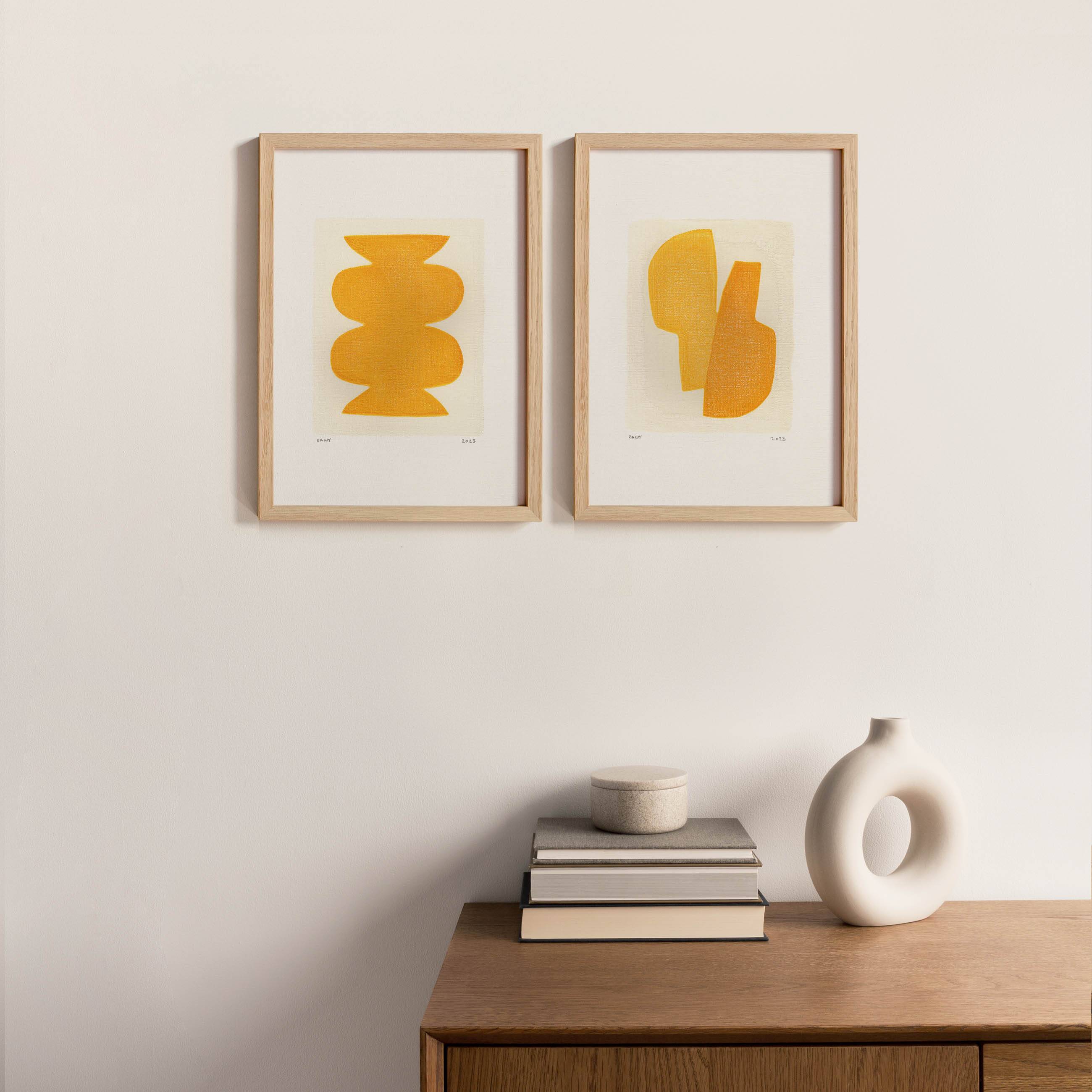 Paint duo - Maya and Moscow - Golden yellow - Signed Eawy