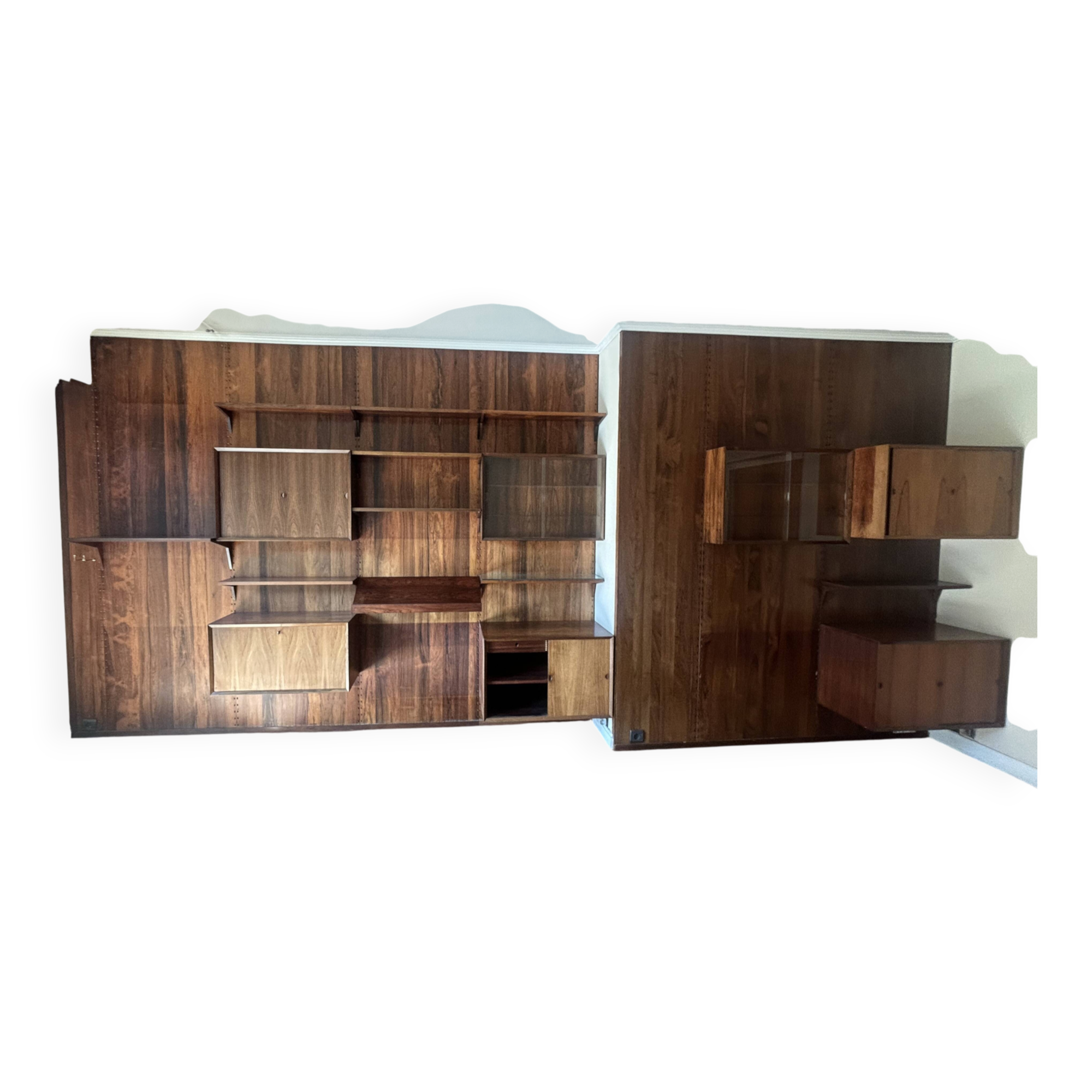 Bibliothèque palissandre début années 60 roche bobois