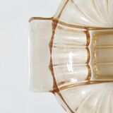 Iridescent orange glass cup