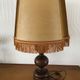 Wooden table lamp turned vintage