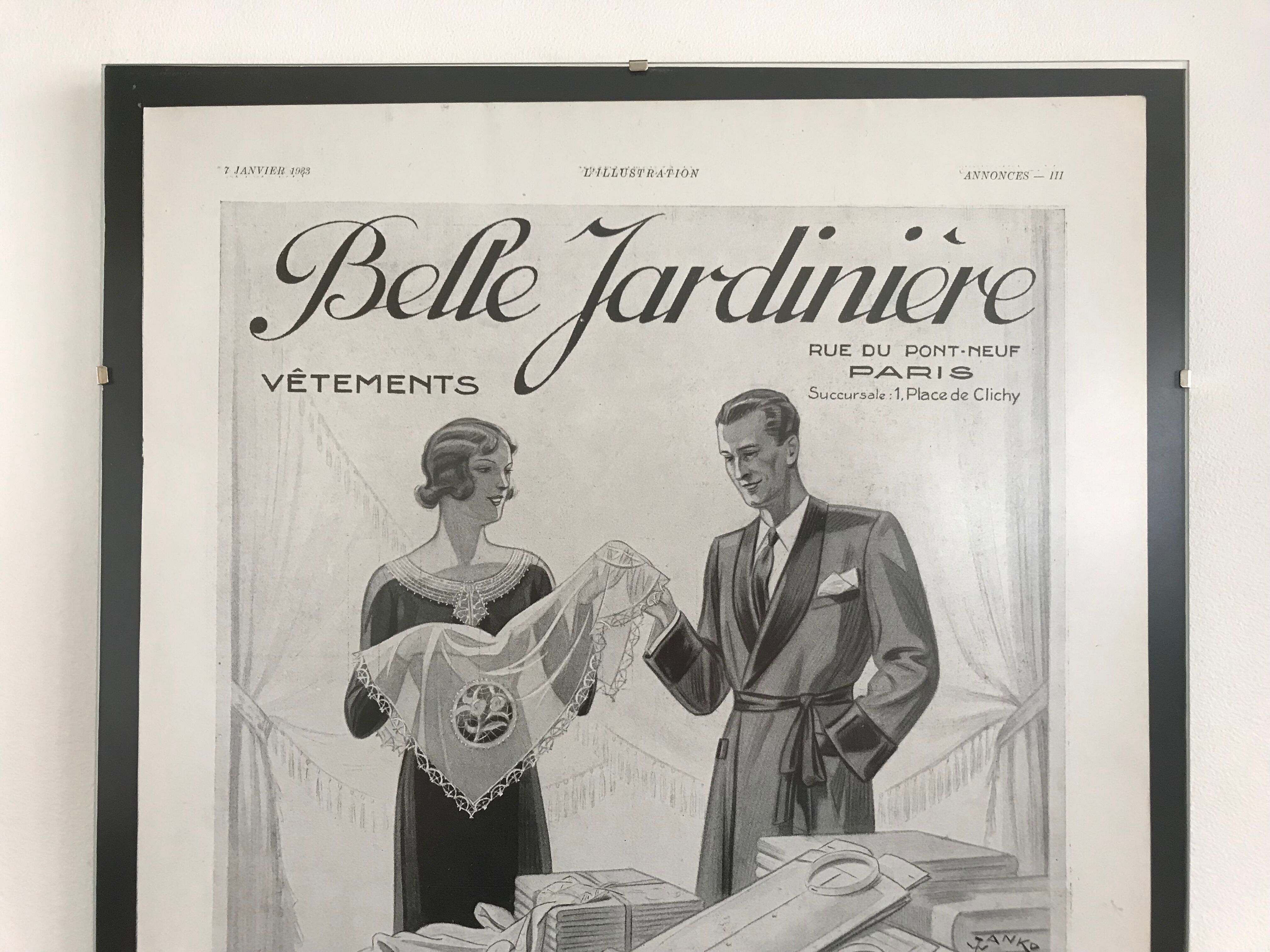 Advertising poster Belle jardiniere 1933