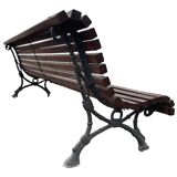 Barcelona city bench in cast iron and wood
