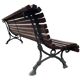Barcelona city bench in cast iron and wood