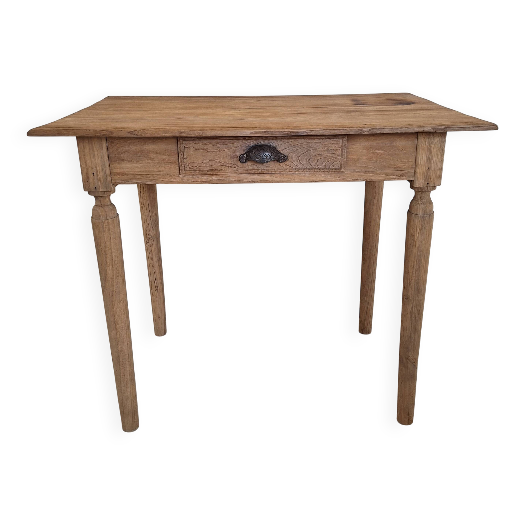 Bureau / Table d'appoint de ferme en chêne massif – Style campagne chic