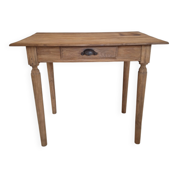 Bureau / Table d'appoint de ferme en chêne massif – Style campagne chic