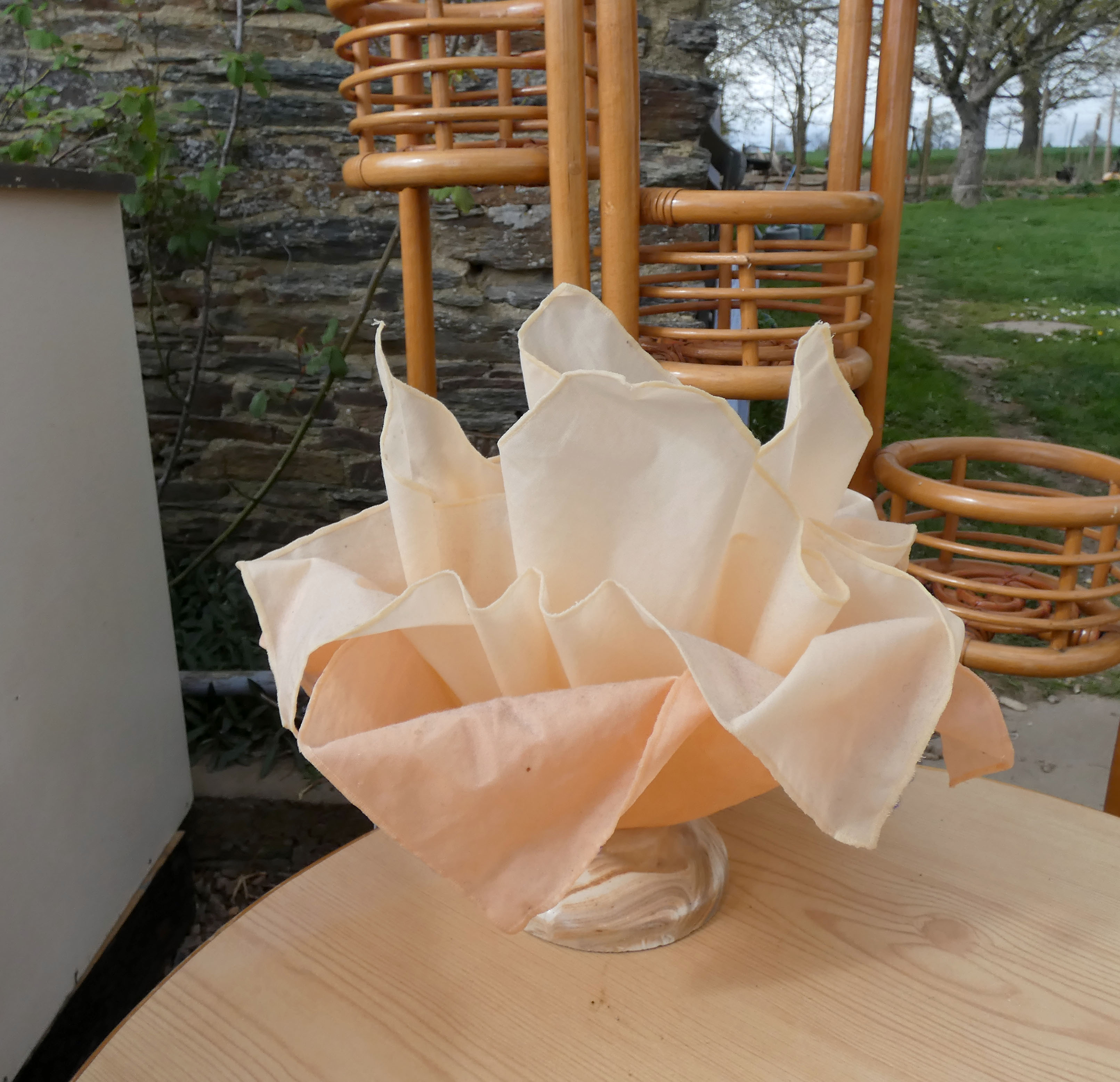 Vintage pink draped lamp jannalights