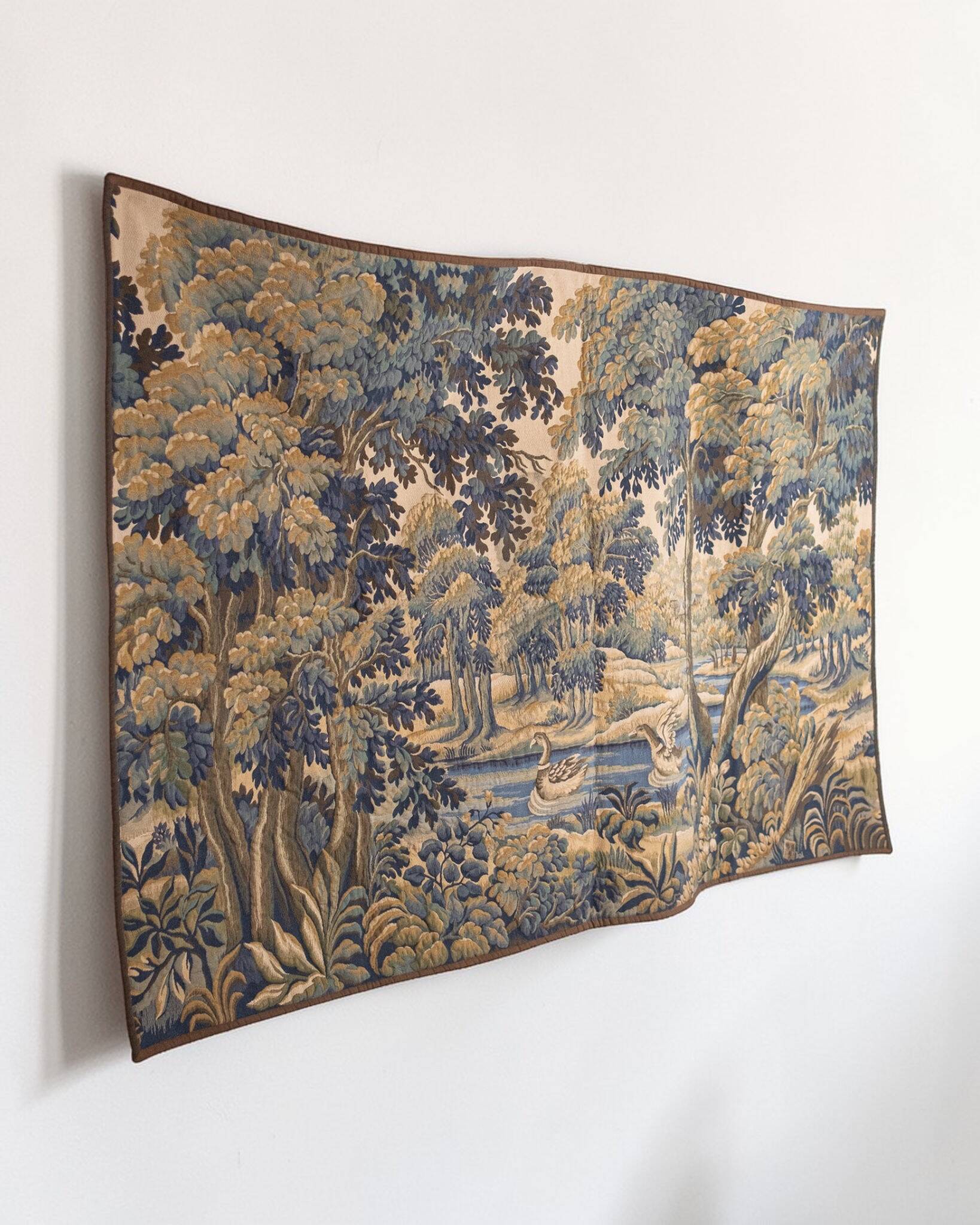 Verdure Tapestry with Ducks, Halluin Manufacture, France, 20th century