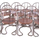Industrial metal chair