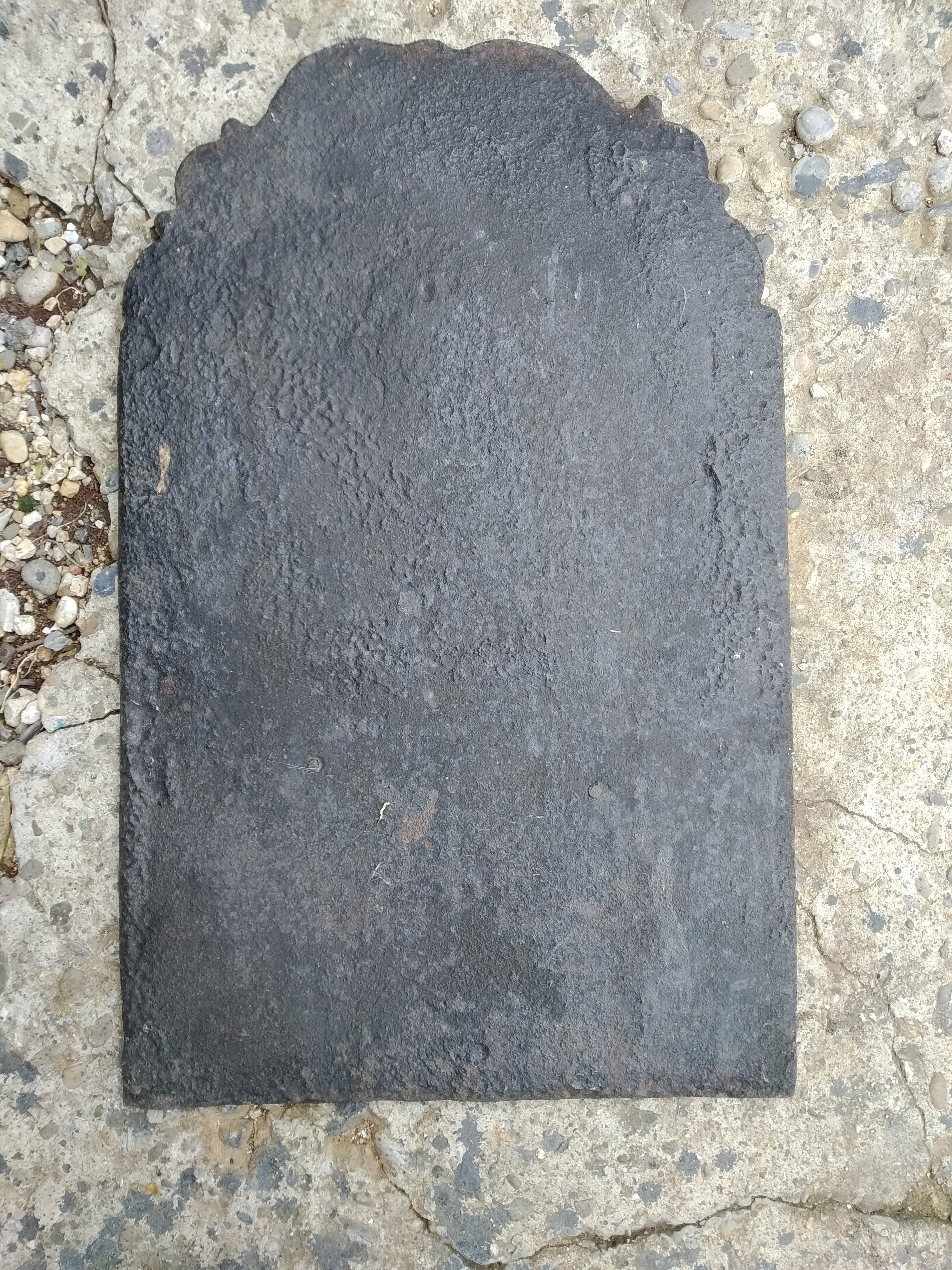 Cast iron chimney plate