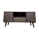 Meuble tv enfilade vintage pieds compas 1980