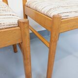 Pair of vintage Baumann chairs in wood and fabric from the 70s
