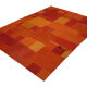 Patchwork kilim rug 6.7x4.7 ft 203x143 cm area orange floor rug vintage turkish rug.