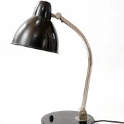 Vintage black desk lamp in Bauhaus style