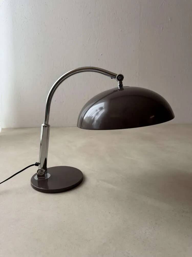 Hala desk lamp model 144 Busquet bronze brown 1950s