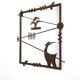 Contemporary Wall Mirror with Iron Frame, Italy