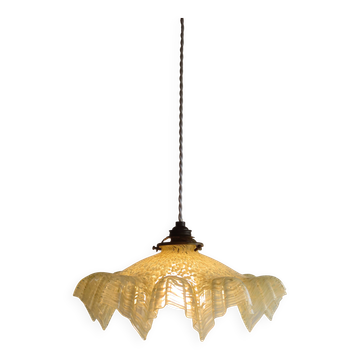 Suspension and its opaline Clichy colour straw / white