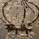 Vintage italian light pendant with murano glass drops
