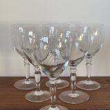 4 crystal wine glasses with stems