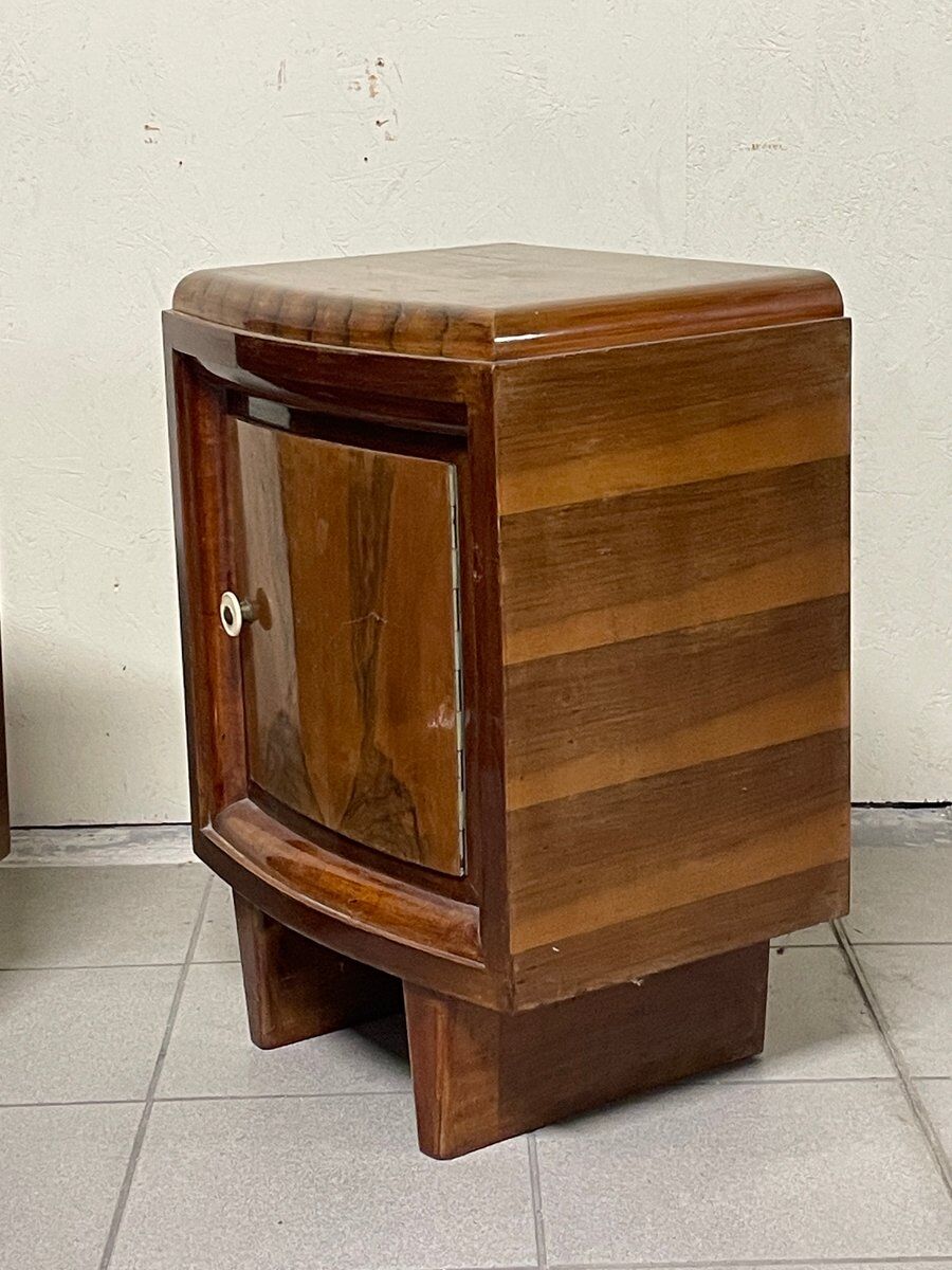 Comodini Art Déco, Italia, anni '30, set di 2