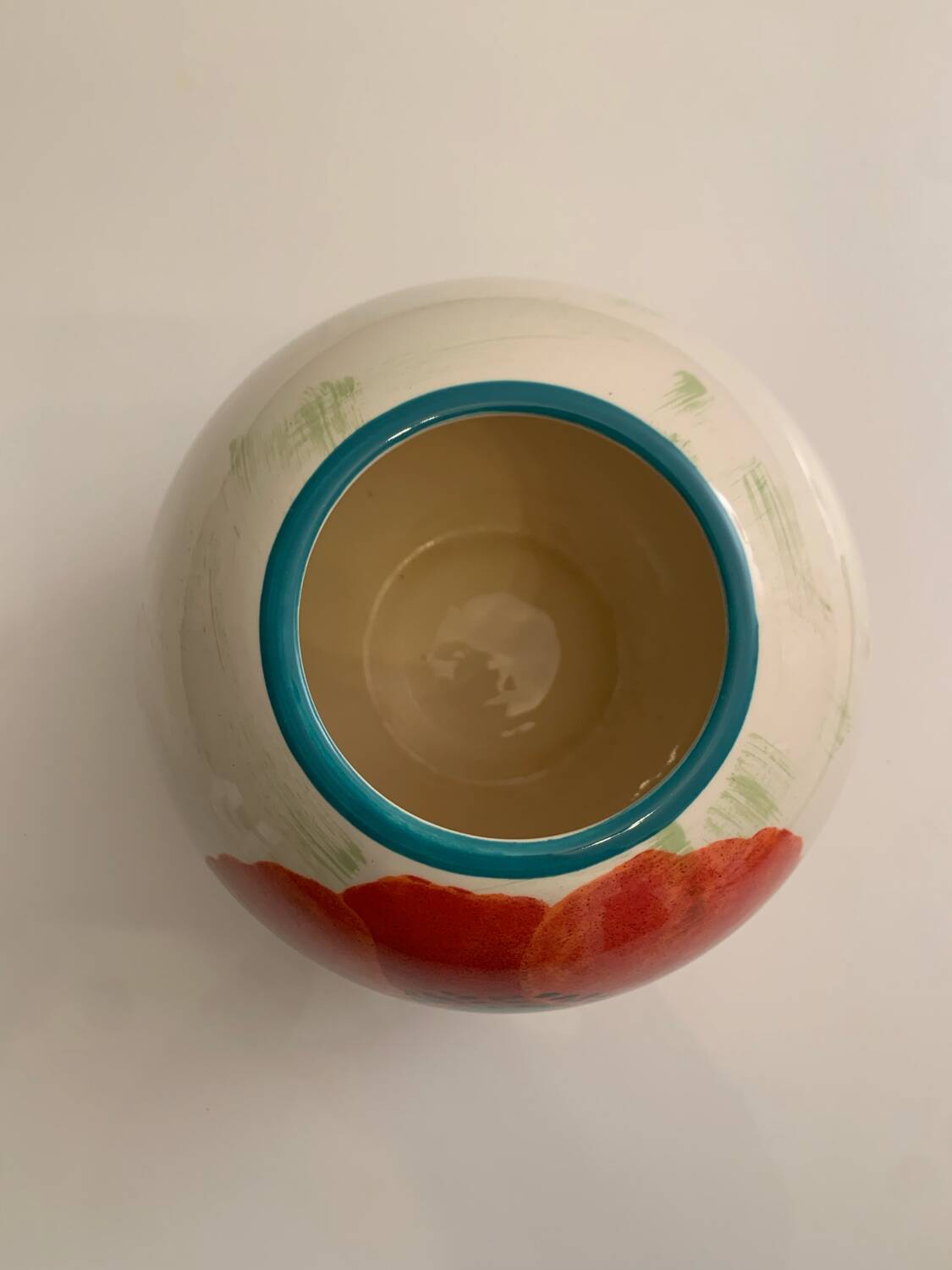 Round vase in Lunéville earthenware - "Poppy" collection