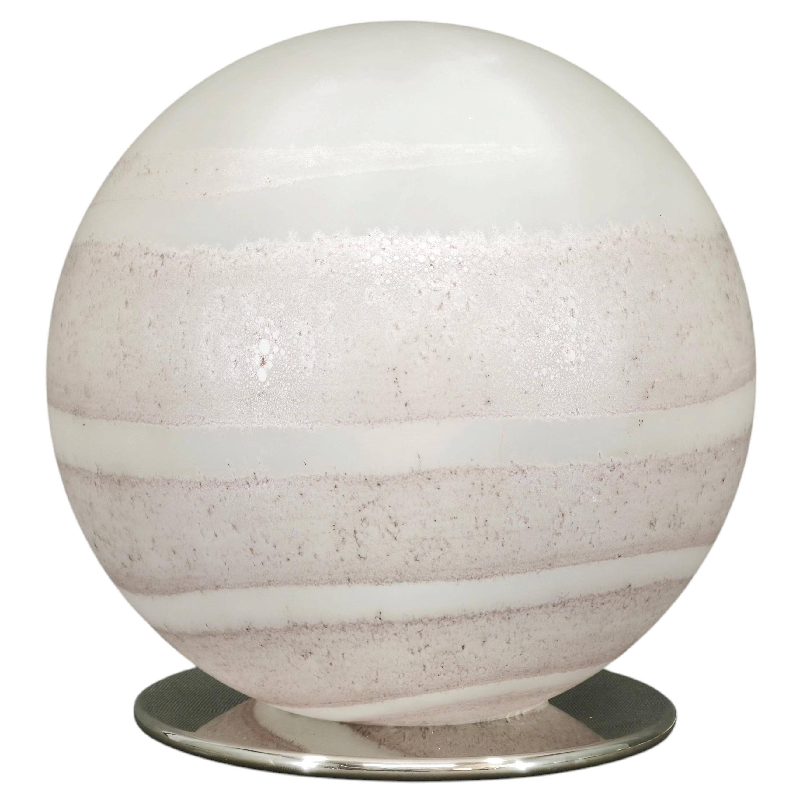 1970s Italian Space Age Murano Glass Globe Table Lamp