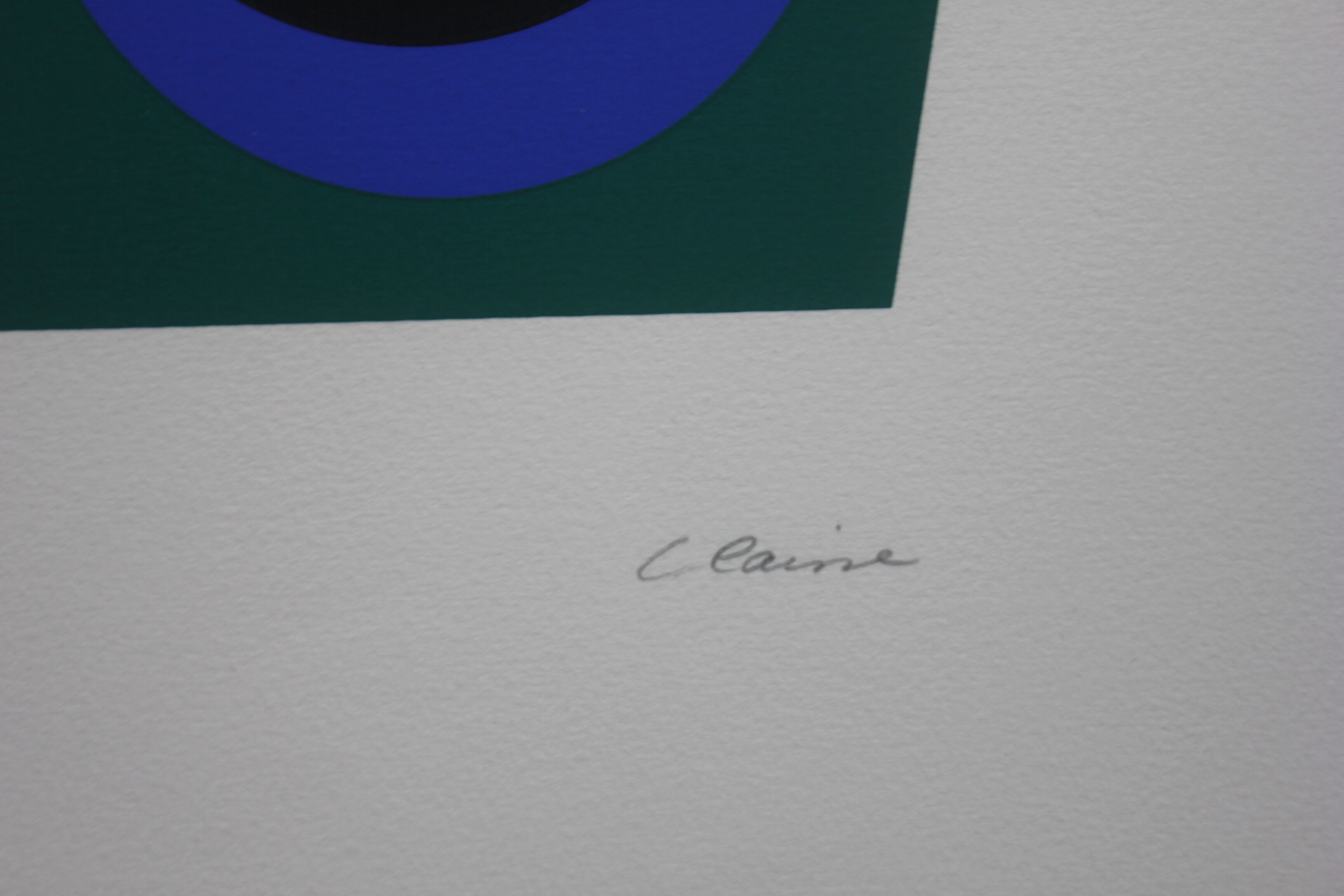 CLAISSE Geneviève Silkscreen print signed numbered abstract geometric 1967 circles