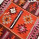 3x11 Pink Brown Vintage Kilim Runner Rug, 104x328Cm