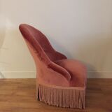 Pink velvet Armchair