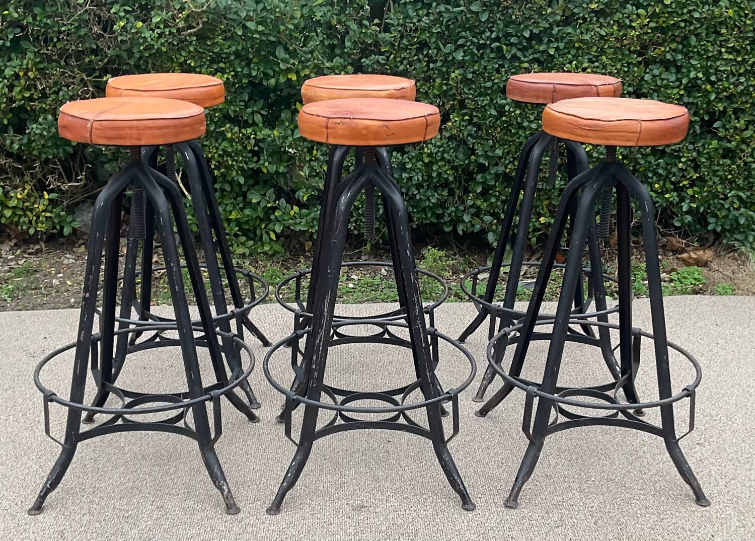 6 bar stools, 1950s