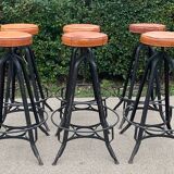 Set of 6 bar stools from the 50s