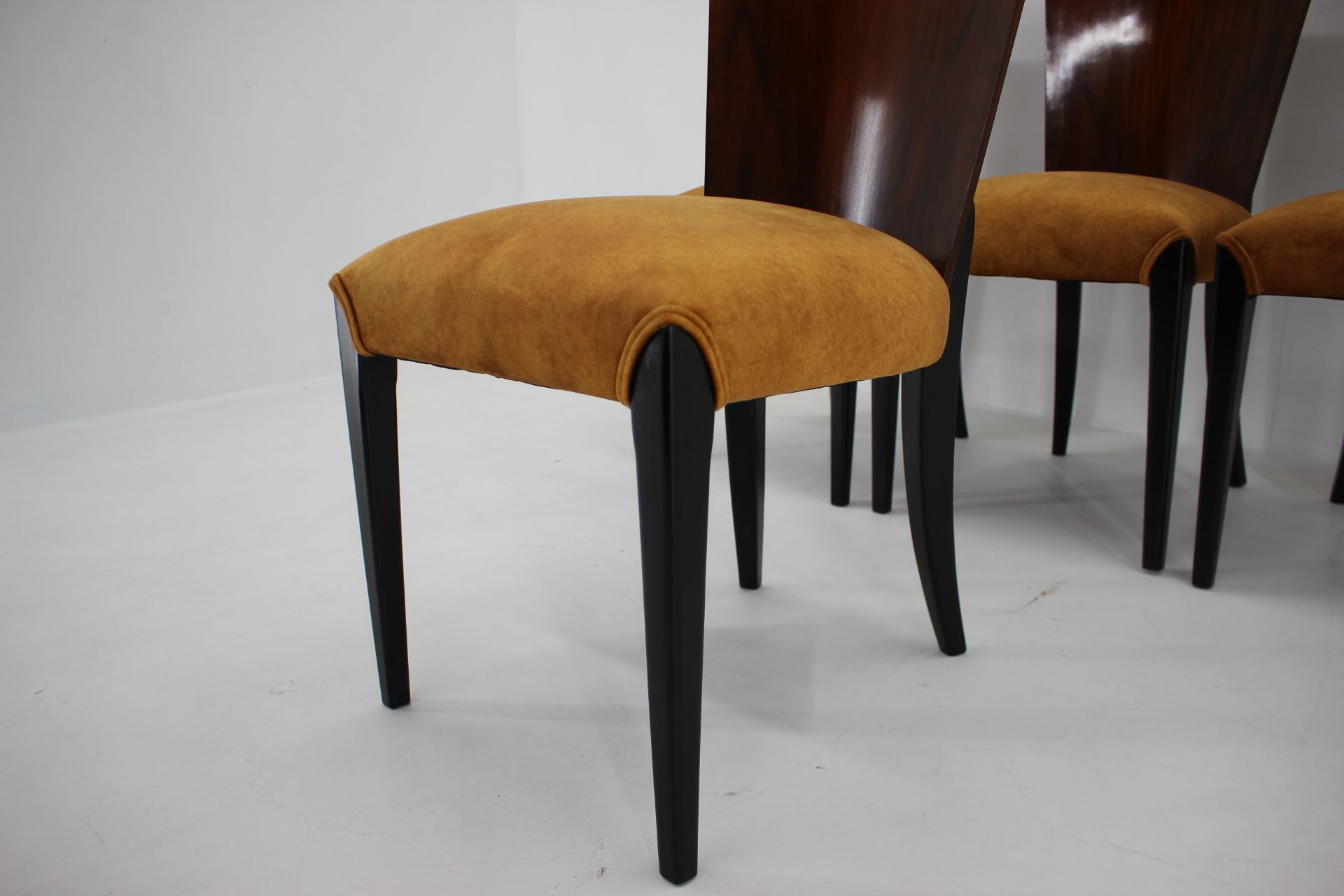 1950s Jindrich Halabala dining chairs H-214 for UP Závody set of 4