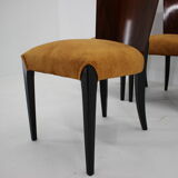 1950s Jindrich Halabala dining chairs H-214 for UP Závody set of 4