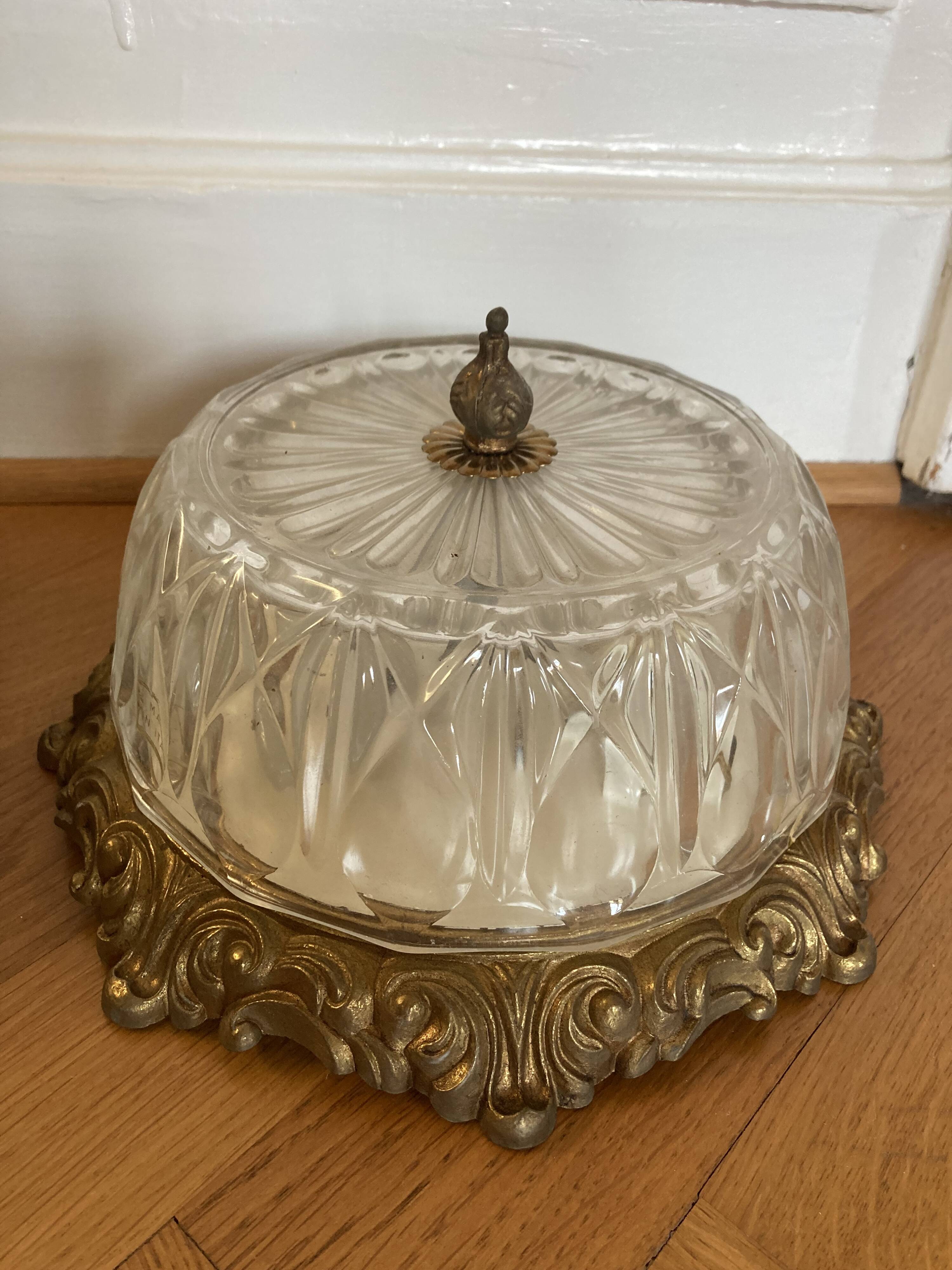 Pair of Italian ceiling lights, 50s-60s