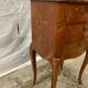 Louis XV style marquetry bedside table with floral flower