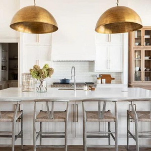 Brass dome suspension lamp, Moroccan pendant lamp