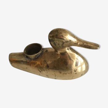 Brass candle in duck design