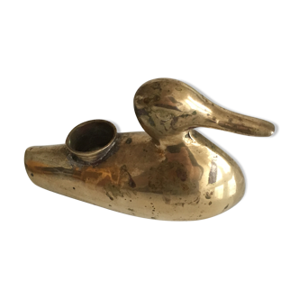 Brass candle in duck design