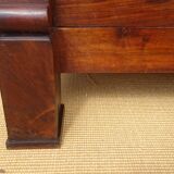 Antique solid walnut chest of drawers with scrolls